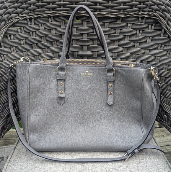 kate spade Handbags - Kate Spade Gray Satchel Purse